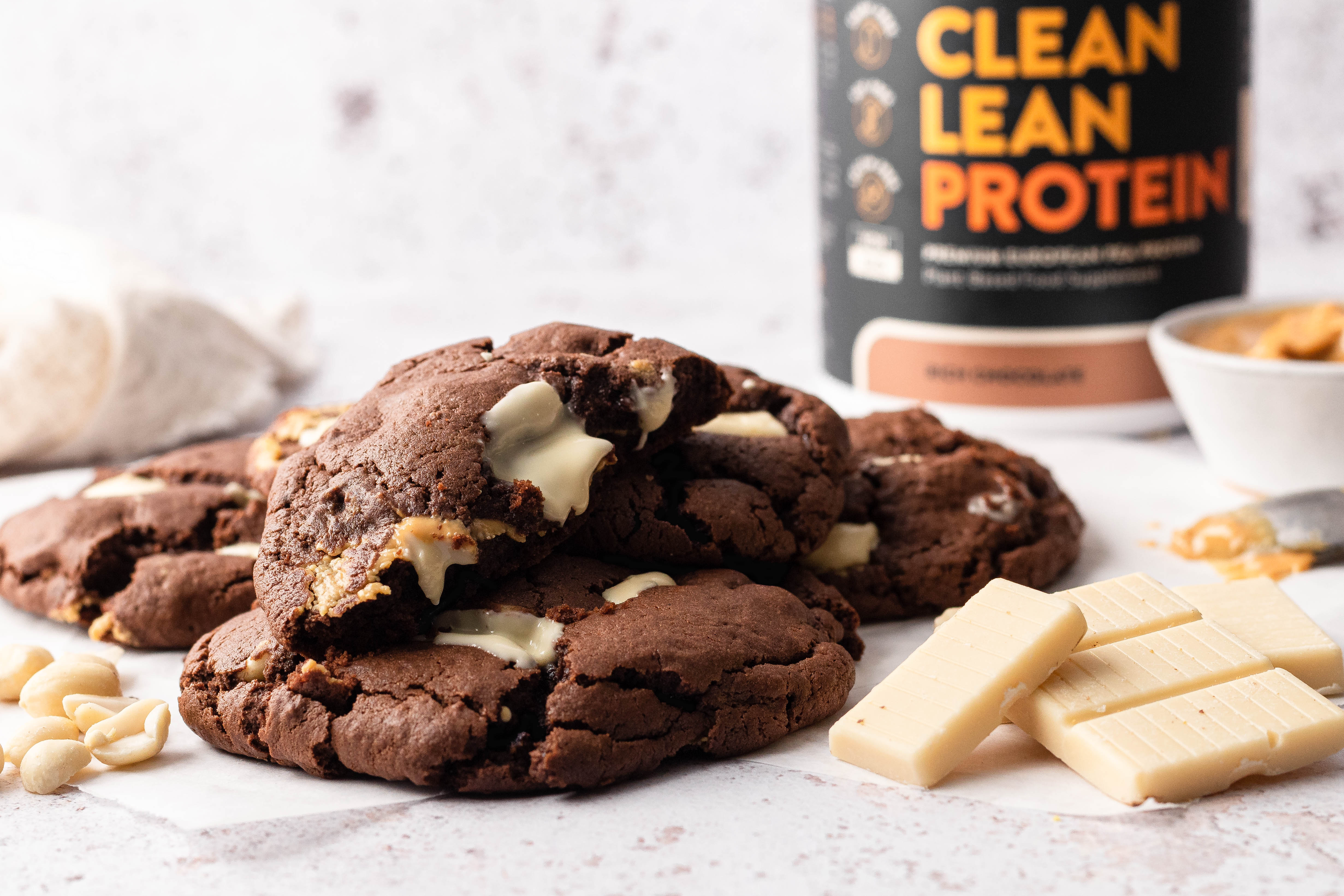 Chocolate Peanut Butter Protein Cookies