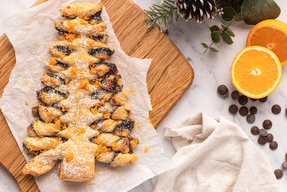 Chocolate Orange Christmas Pastry Tree