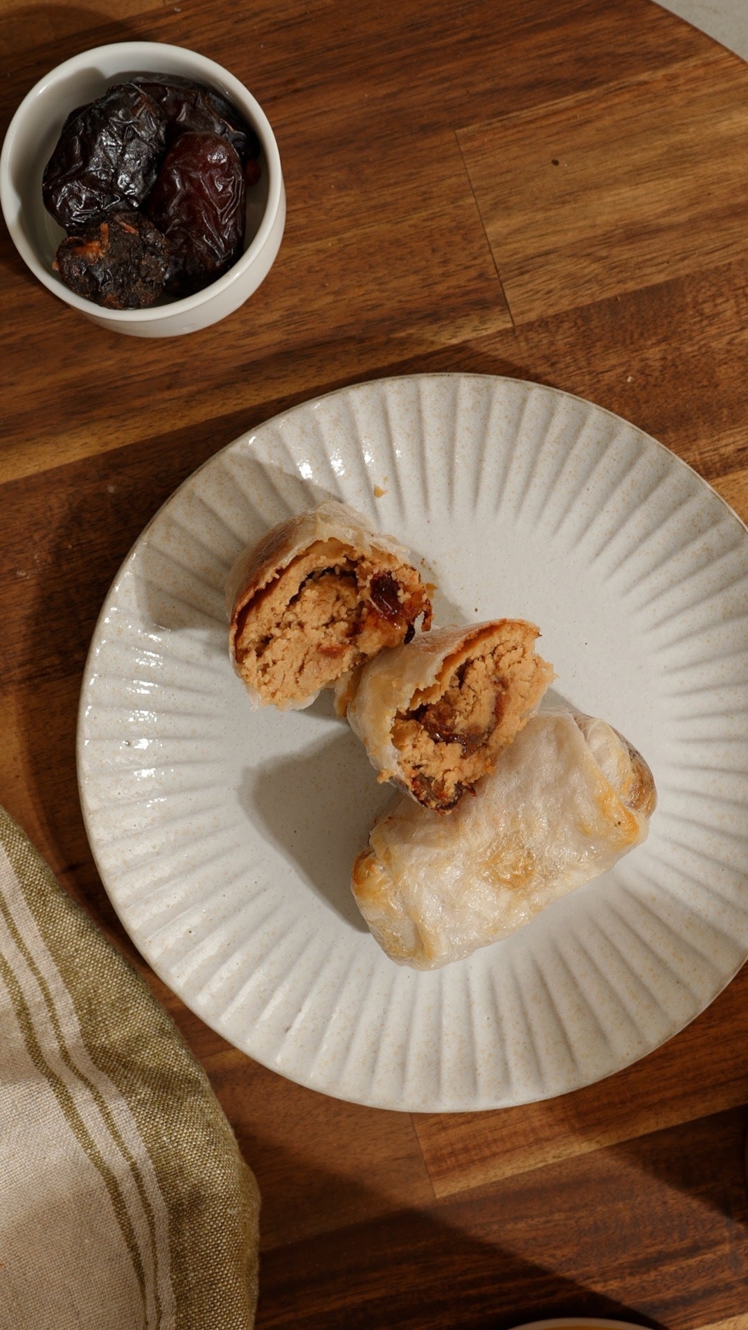 Crispy Sticky Date Rolls - Nuzest UK