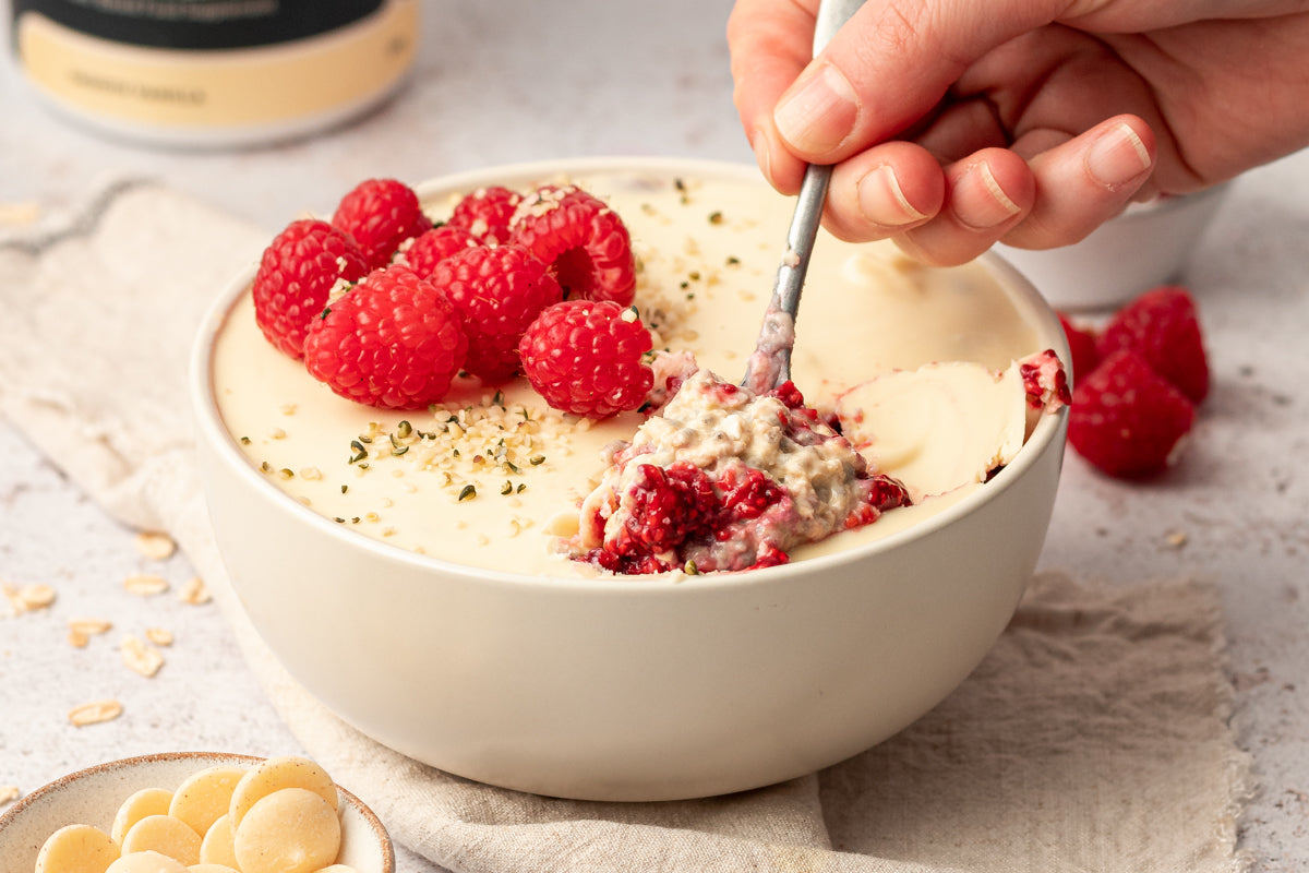 White Chocolate and Raspberry Magnum Style Oats