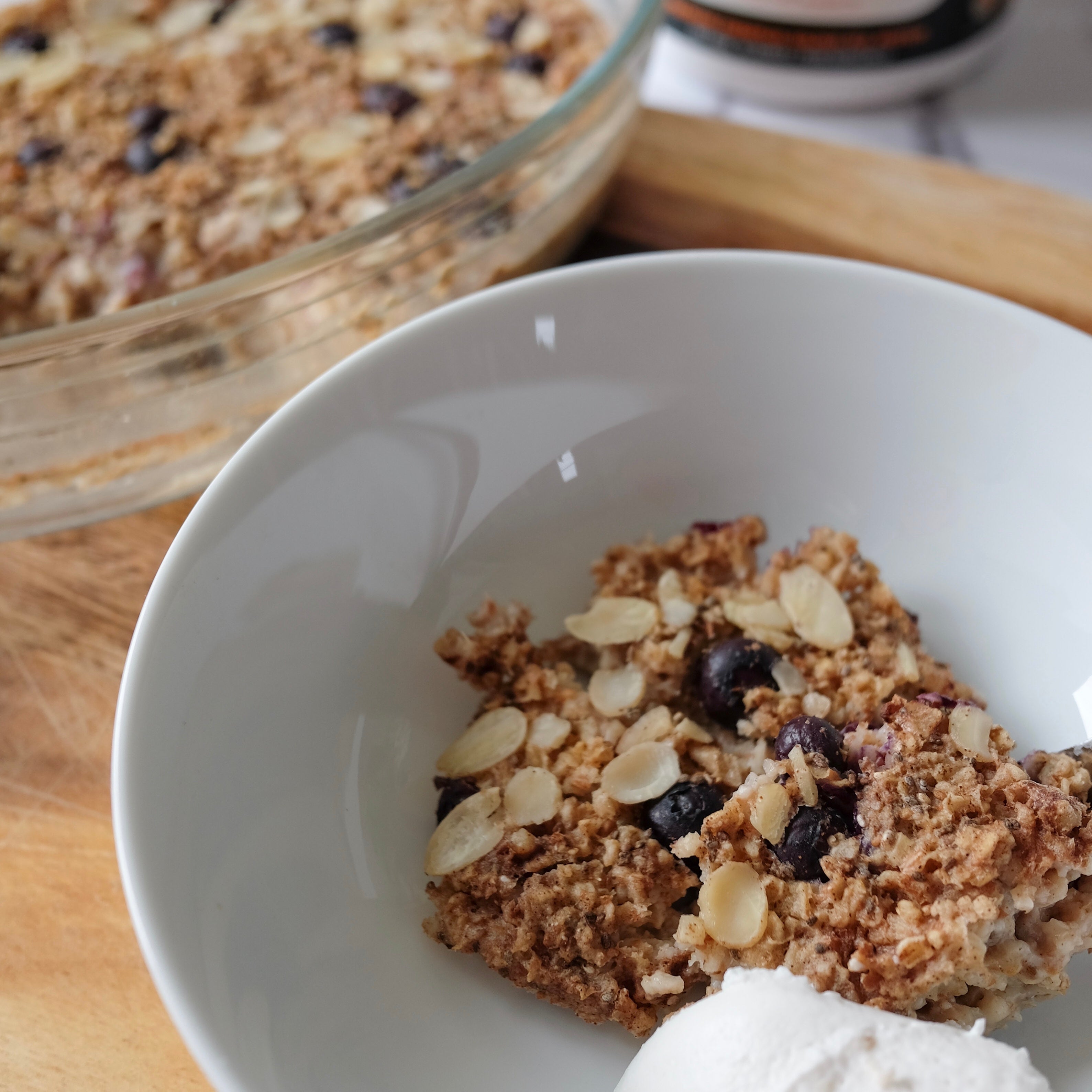 Vanilla and Blueberry Baked Oats