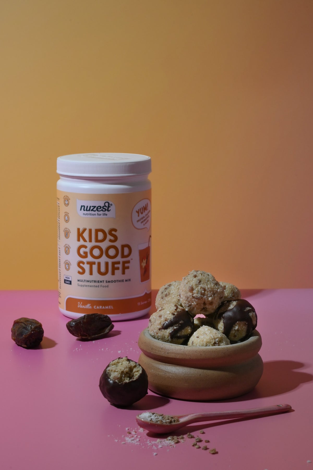 Salted Caramel Coconut Balls (Nut Free) - Nuzest UK