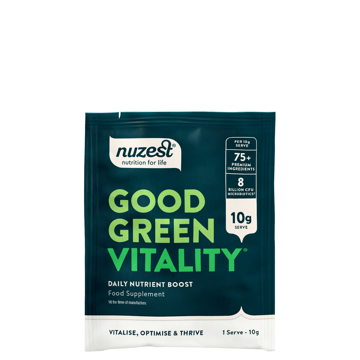 Nuzest - Good Green Vitality Sachets - Single 10g Sachet (1 Serving) 9