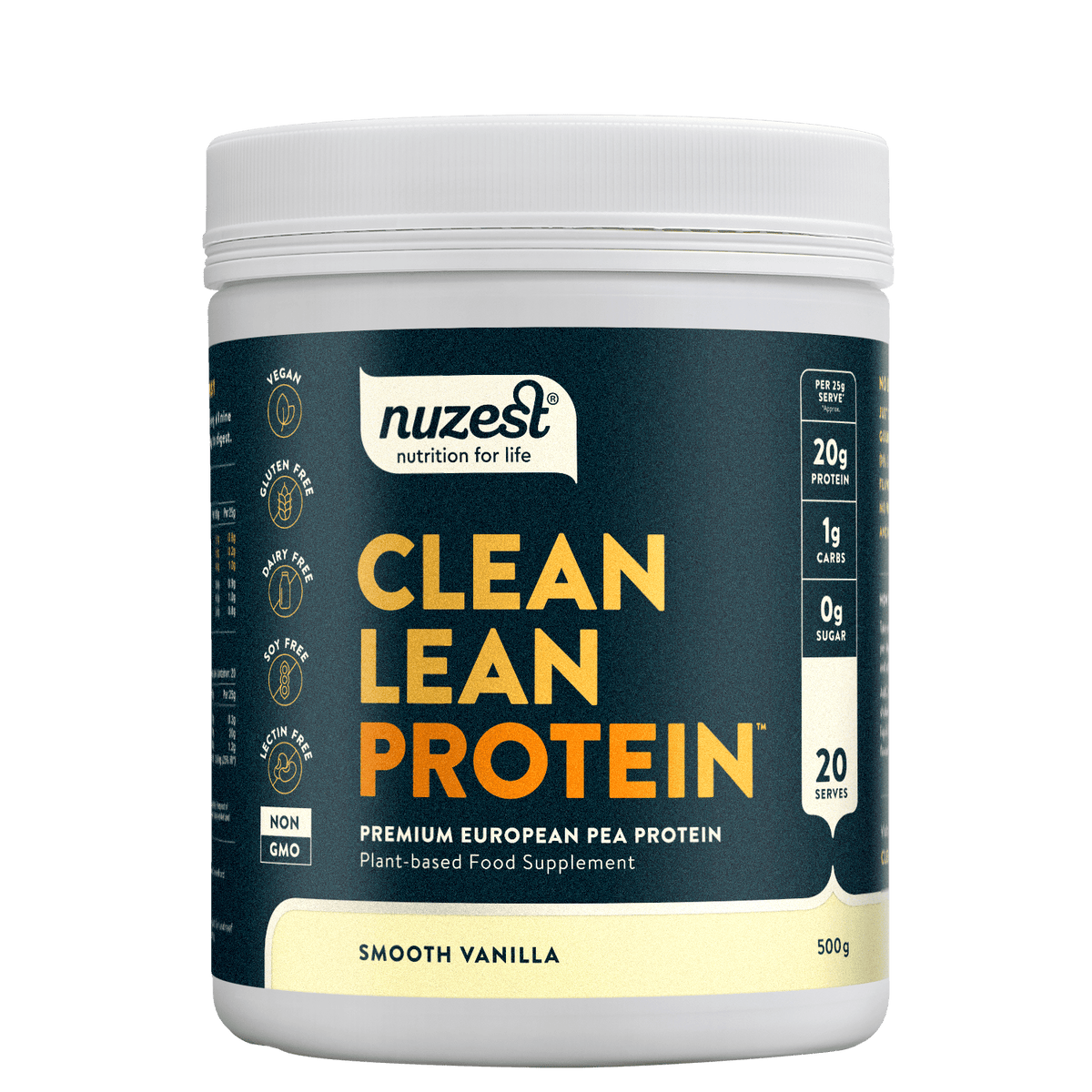 Nuzest - Clean Lean Protein - LGC athlete screened - Smooth Vanilla 500g (20 Servings) 1